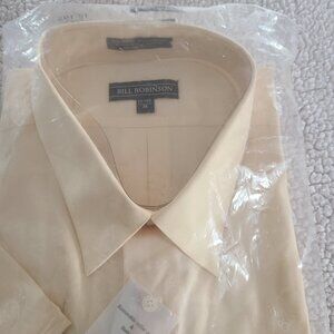 NEW Bill Robertson Short Sleeve Yellow Dress Shirt - size 19-19.5  3X